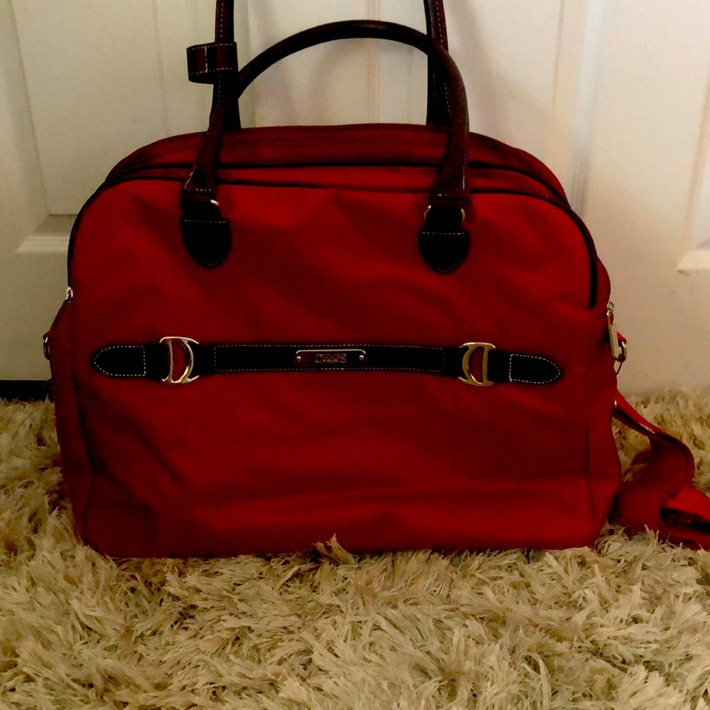 Travel work bag by Chaps color is rich red